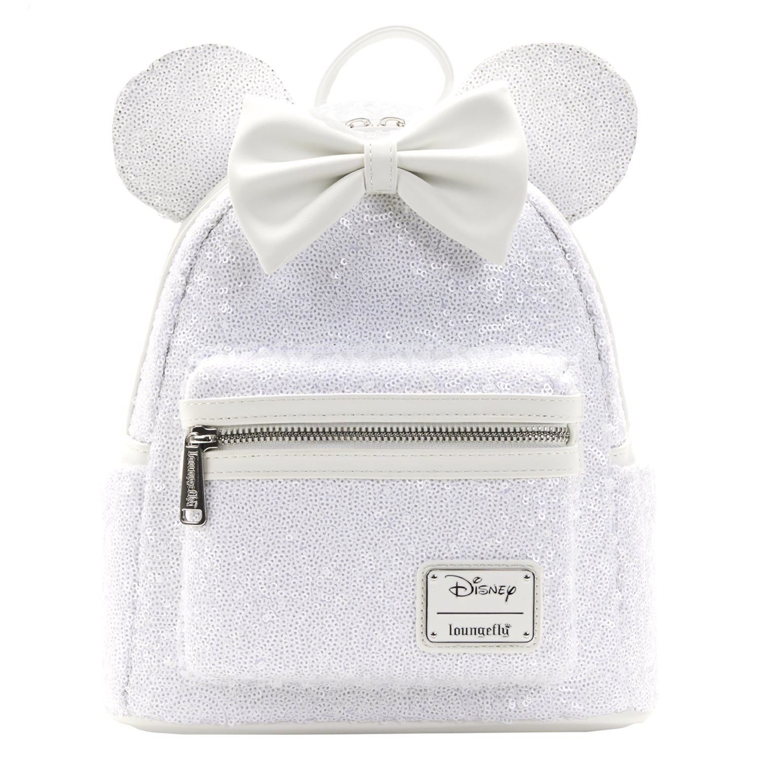 Minnie Ears Wedding Bride mini backpack white bow