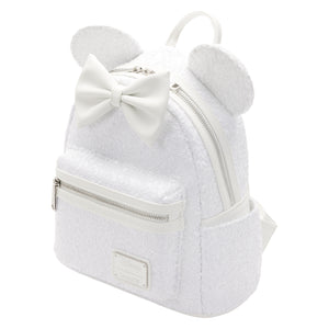 Loungefly x Disney: Minnie Mouse Sequin Wedding  Mini Backpack