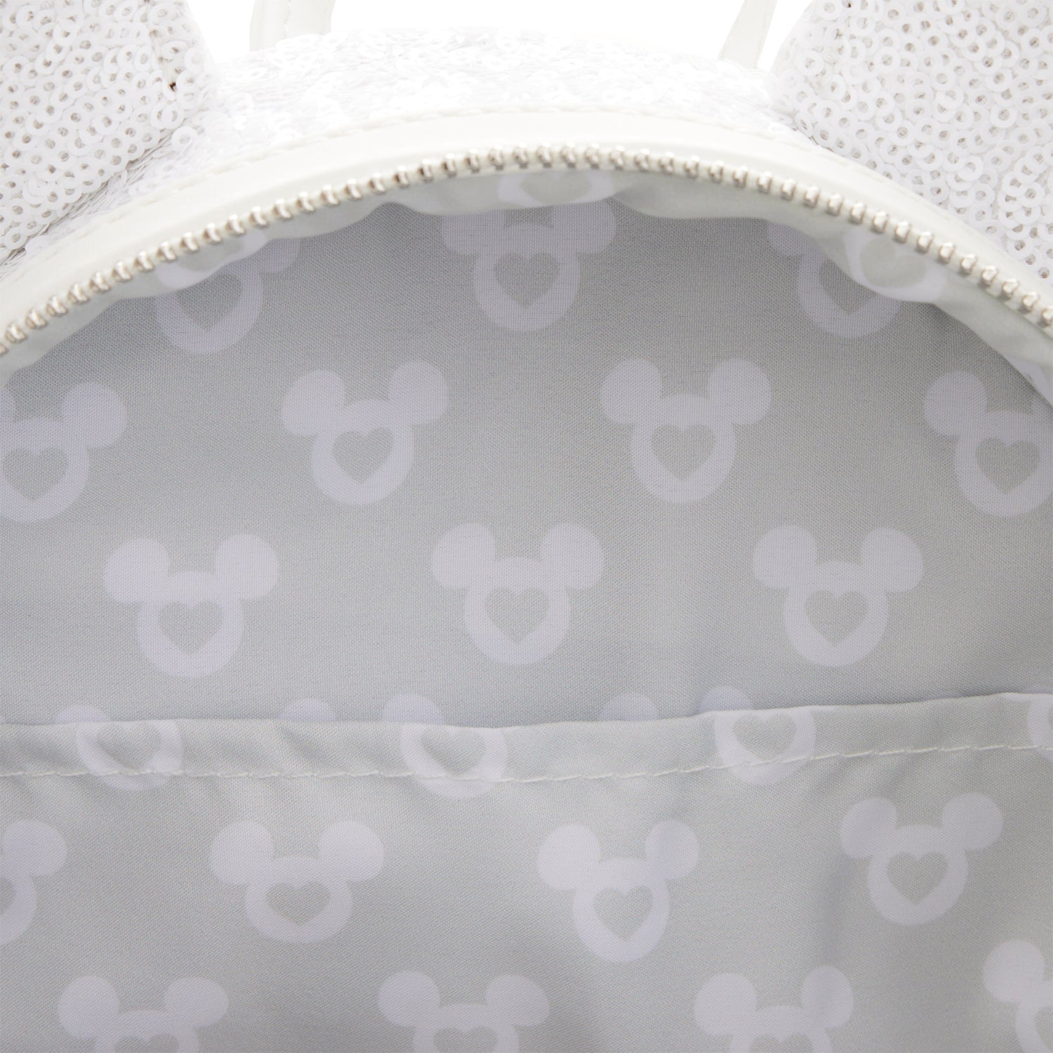 Minnie Ears Wedding Bride mini backpack interior view