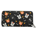 loungefly disney spooky mickey and minnie mouse candy corn all over print wallet back view