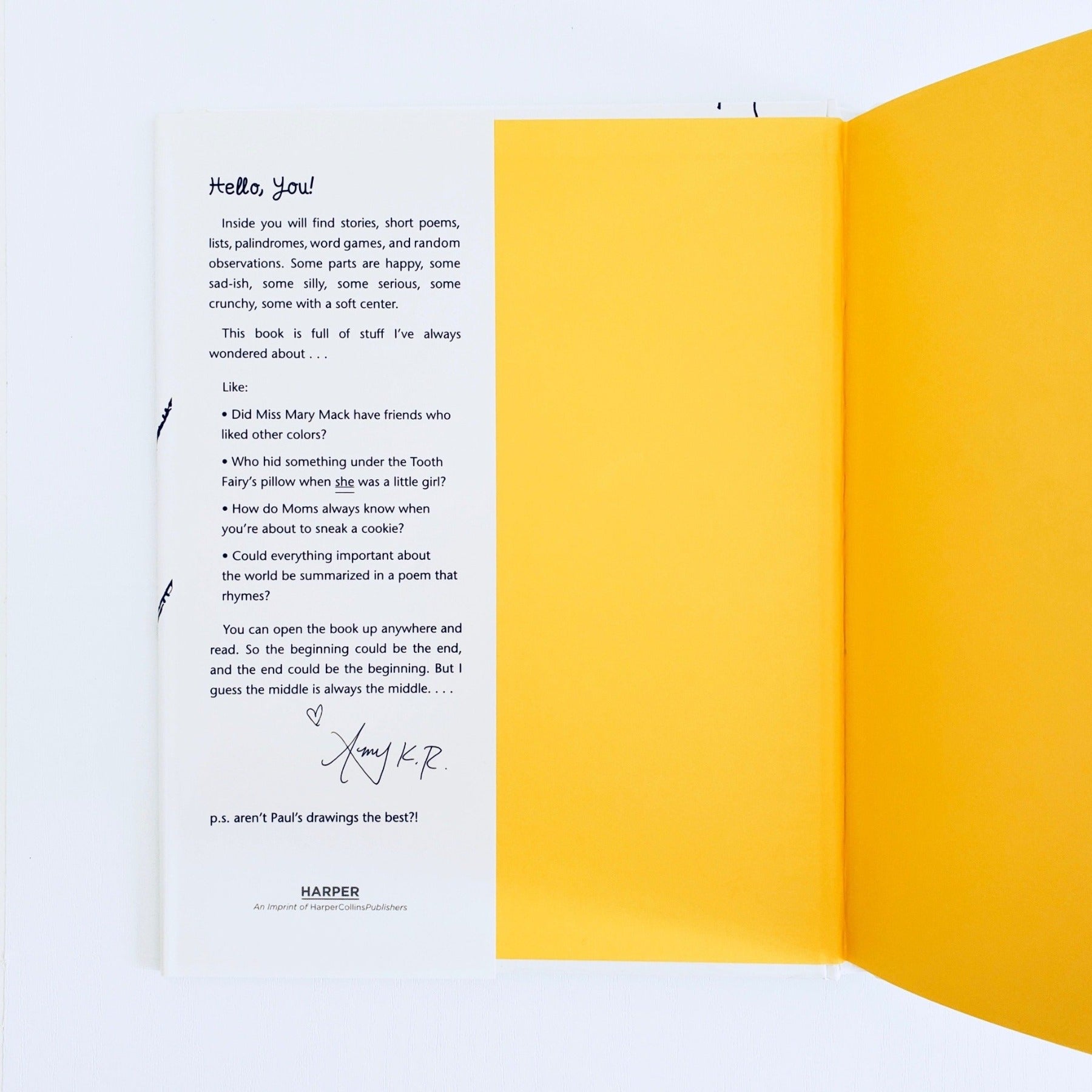 The Wonder Book inside cover