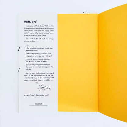 The Wonder Book inside cover