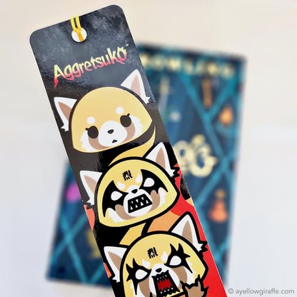 Aggretsuko 3 faces bookmark closeup