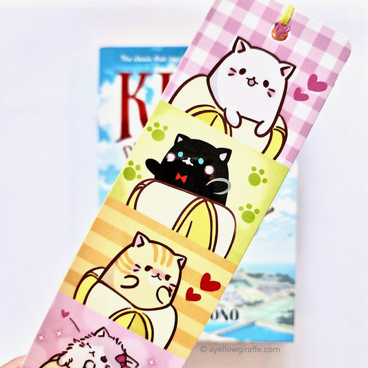 bananya 4 cats bookmark closeup