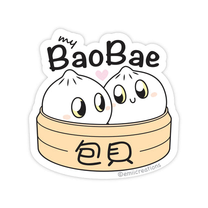 closeup of my baobae vinyl sticker