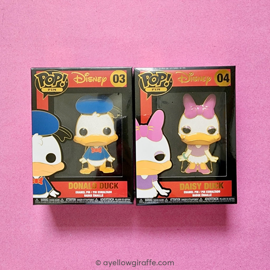 Funko Pop! Disney Large Enamel Pin Set: Donald Duck 03 And Daisy 04 Collectibles
