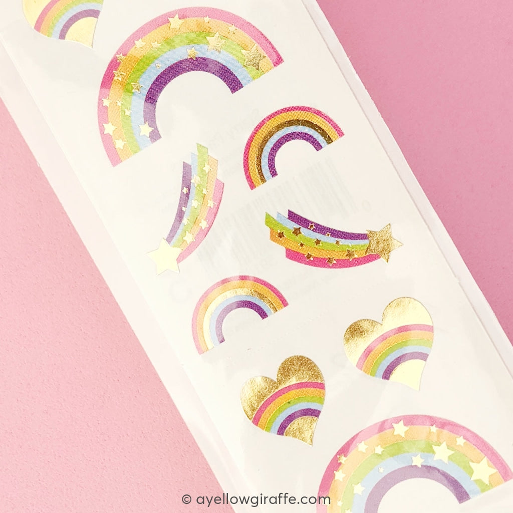 mrs. grossman's starry rainbows stickers closeup
