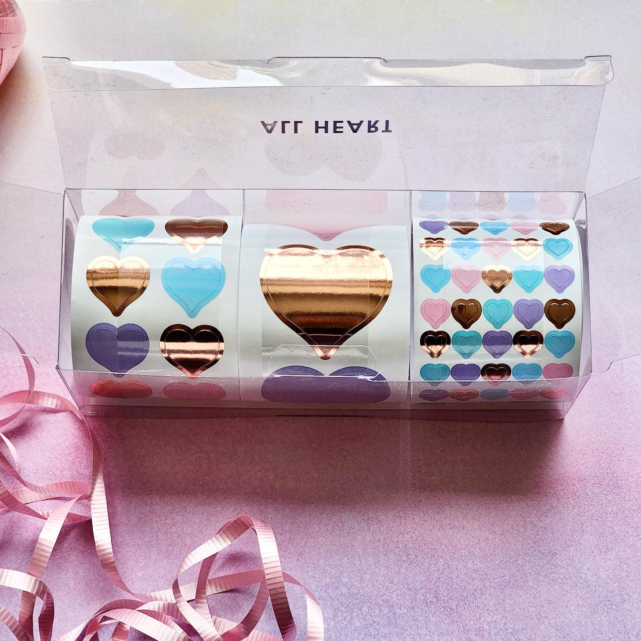 Mrs. Grossman's Stickers: All Heart Three Roll Gift Box