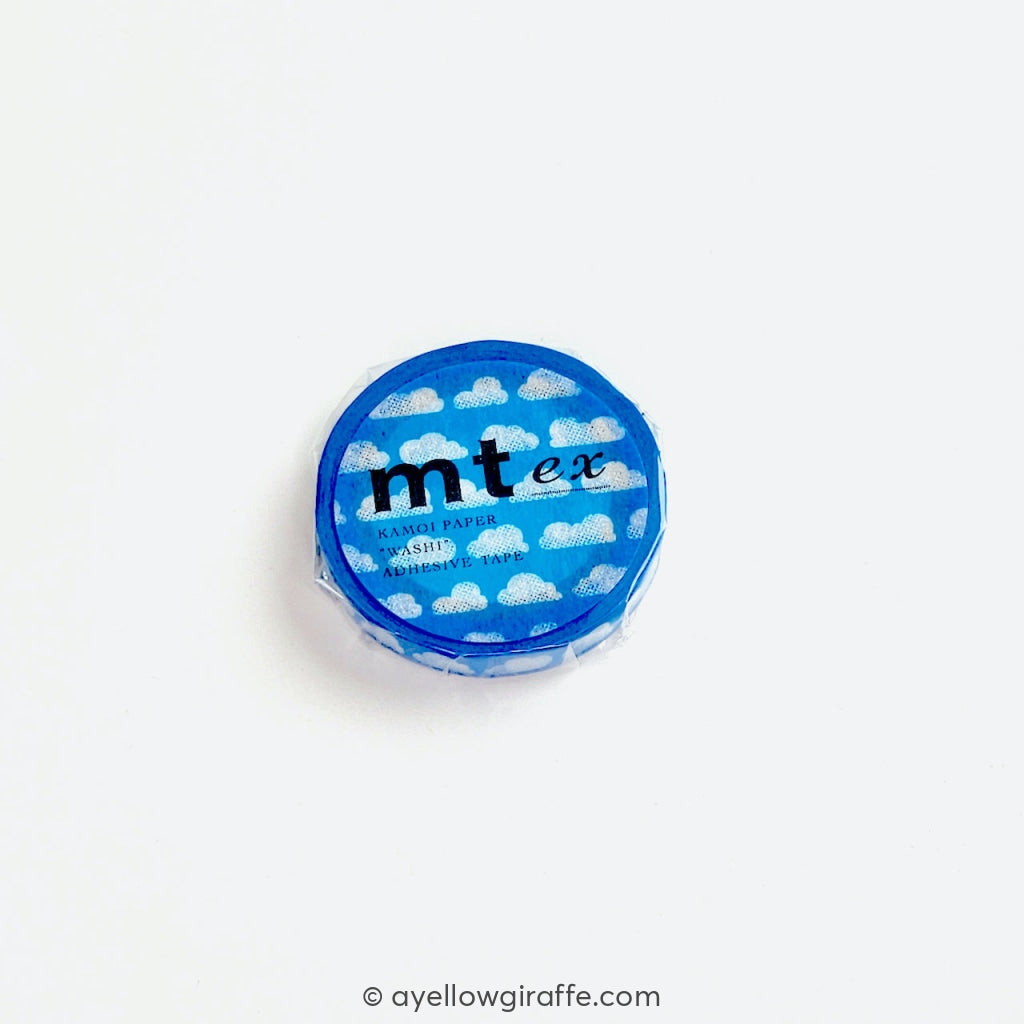Mt Ex Washi Tape cloud blue and white clouds