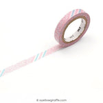 Mt Ex Washi Tape: Pink Flower Stripe strip