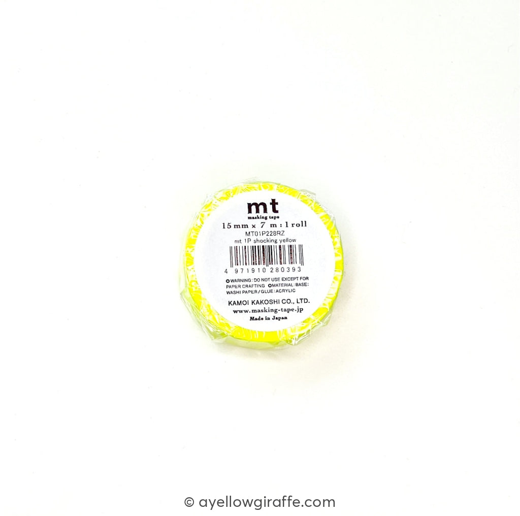 Mt Washi Tape: Shocking Yellow Stationery