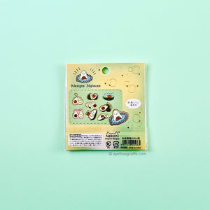 japanese nekoni boba packet of avocado stickers front