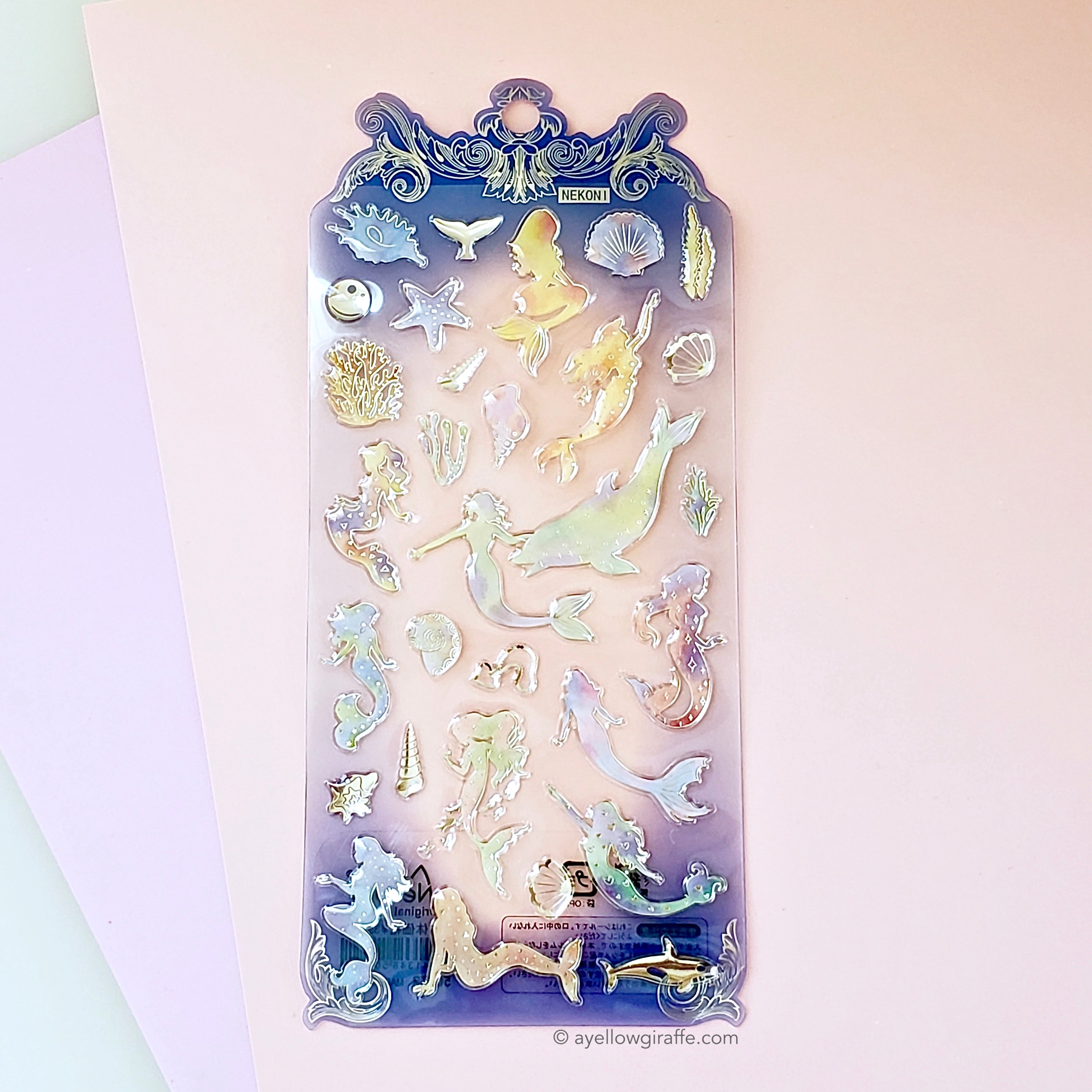 Nekoni Stickers: Crystal Gel Mermaids