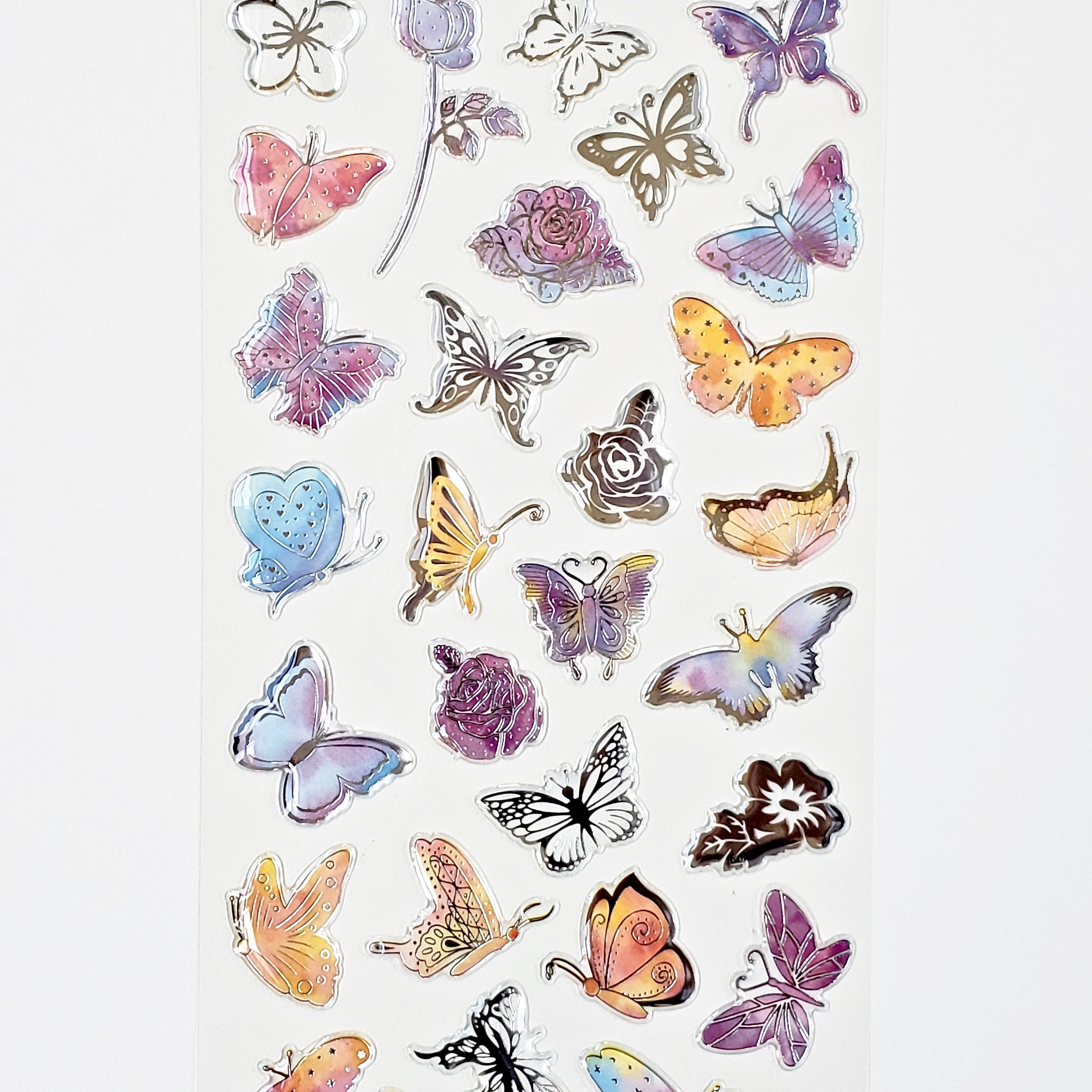 Nekoni Stickers: Crystal Gel Butterflies