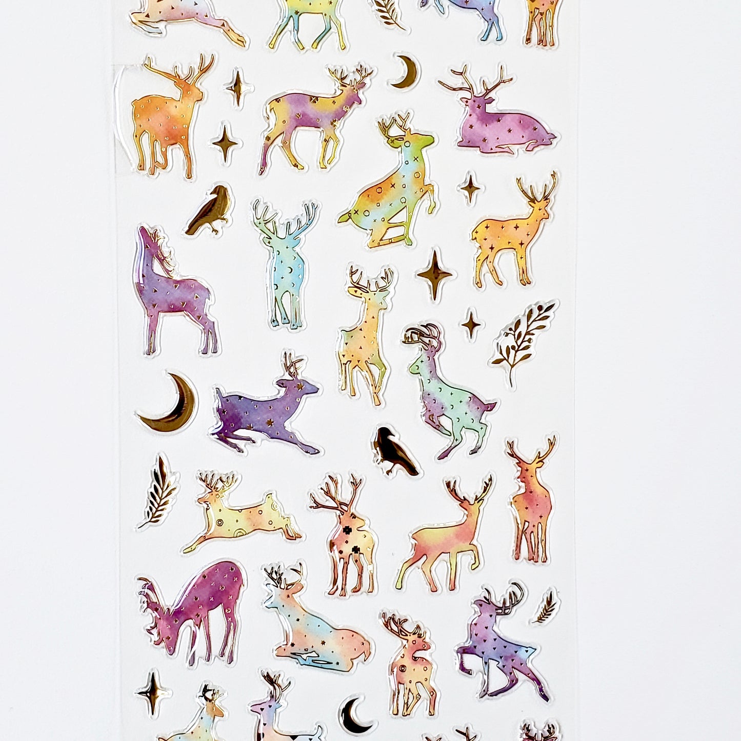 Nekoni Stickers: Crystal Gel Deer Forest