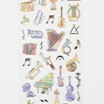 Nekoni Stickers: Crystal Gel Musical Instruments