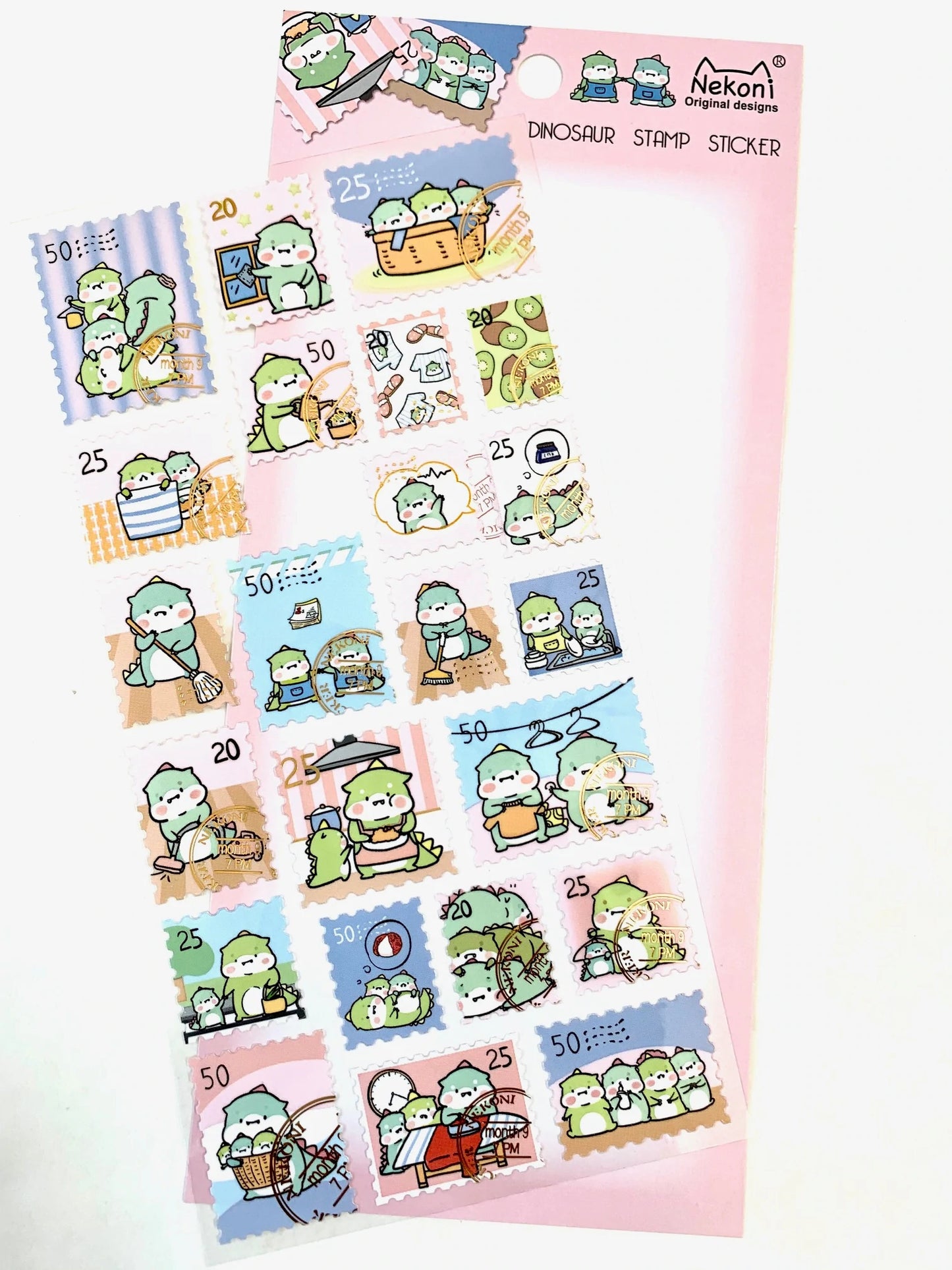 Nekoni Stickers: Dinosaur Stamps