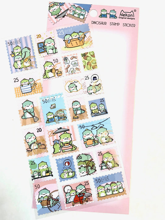Nekoni Stickers: Dinosaur Stamps