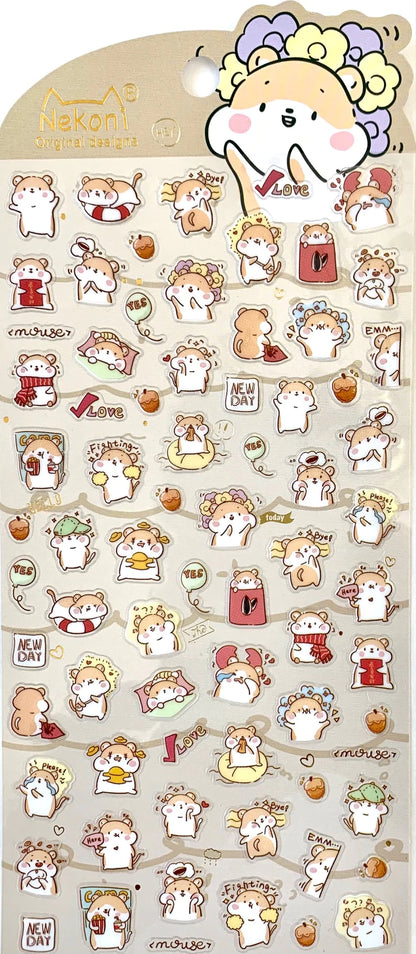Nekoni Stickers: Hamsters