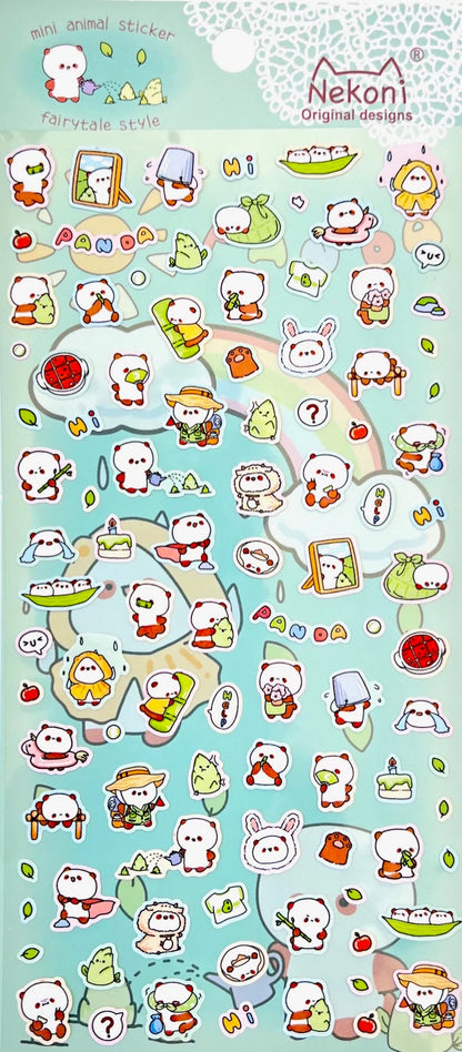 Nekoni Stickers: Mini Pandas