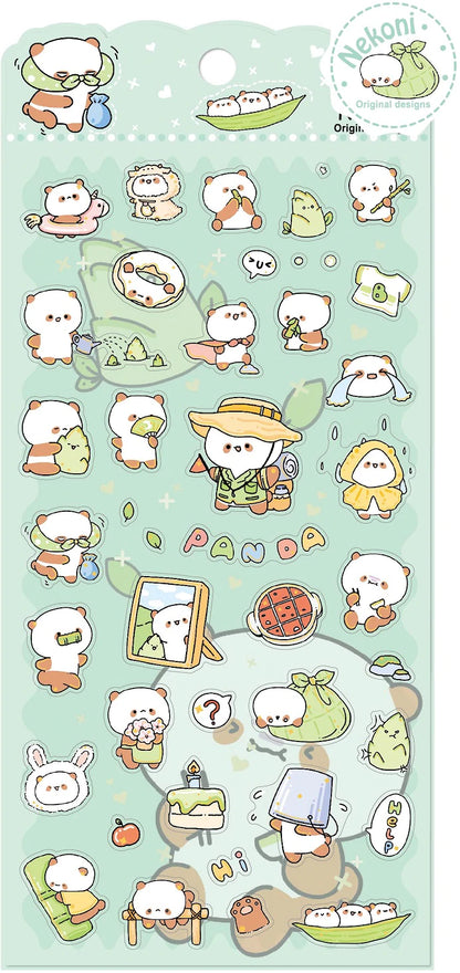 Nekoni Stickers: Pandas