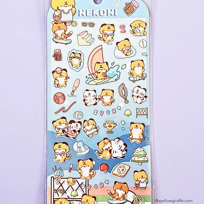 Nekoni Stickers: Tiger