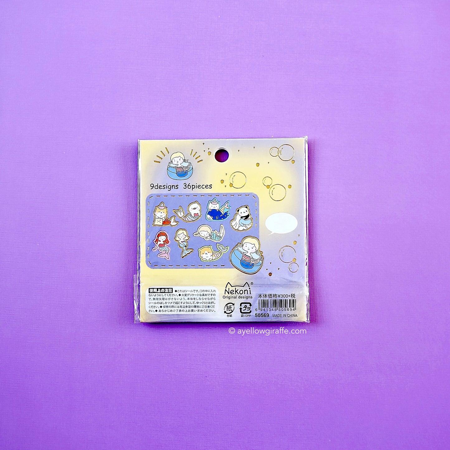 Nekoni Stickers: Boba Pack of Mermaids