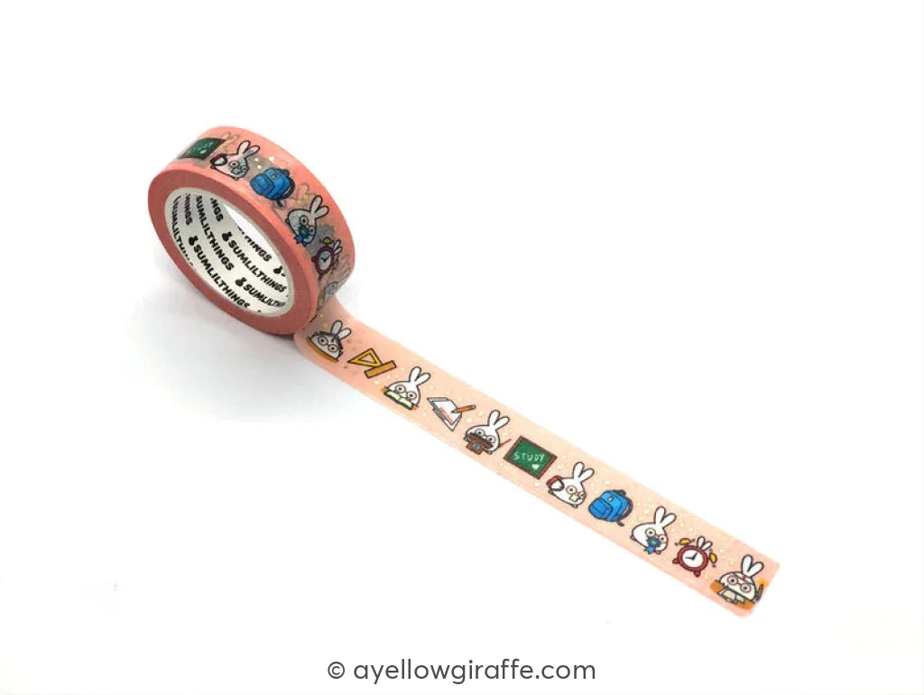 School Session Washi Tape 15Mm - Gold Foil Washi Tape