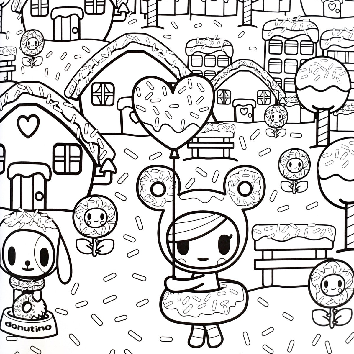 tokidoki coloring book donutella inside page