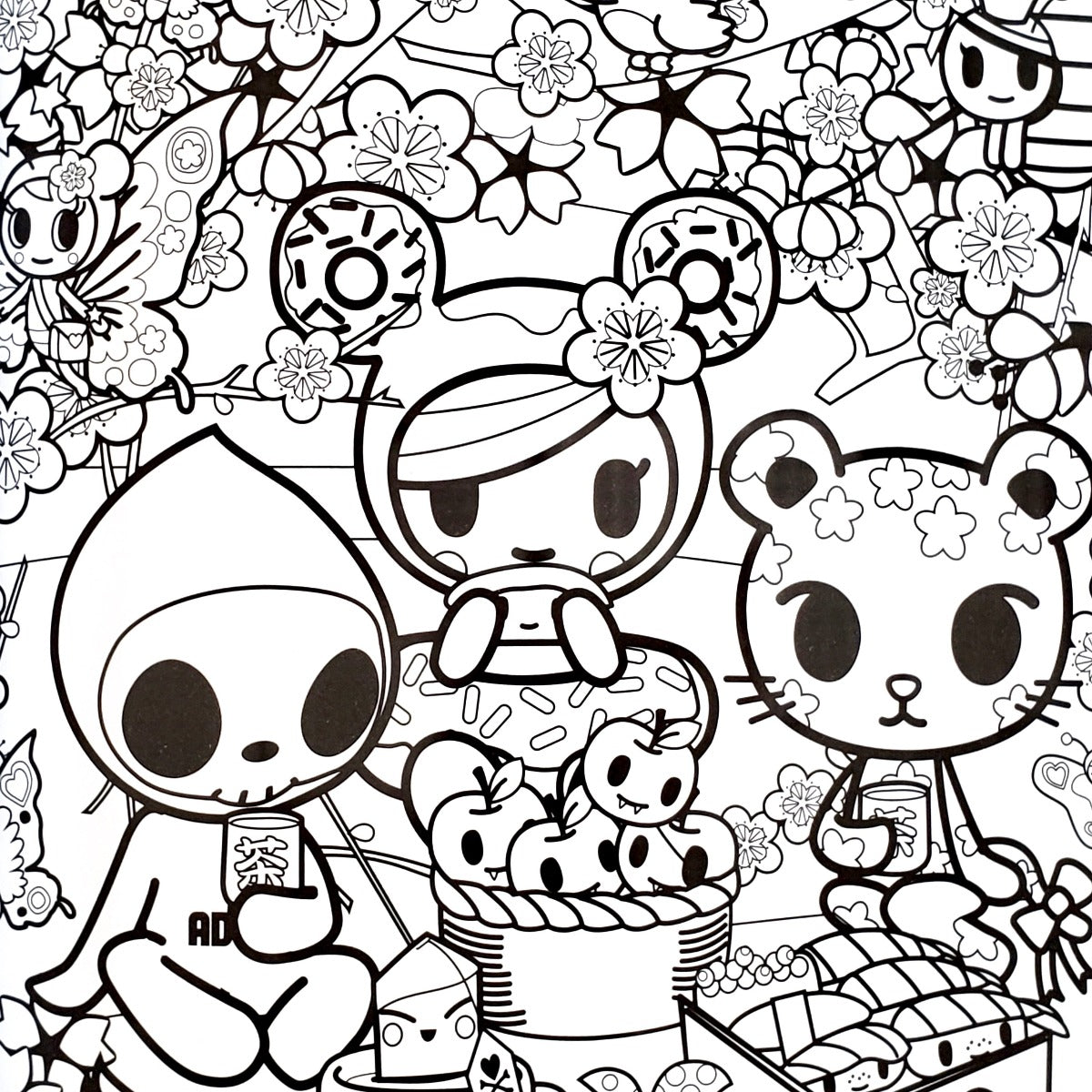 tokidoki coloring book sakura inside page