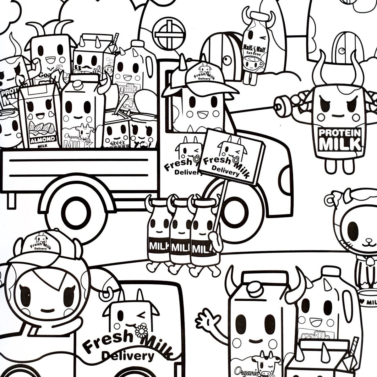 tokidoki coloring book moofia inside page