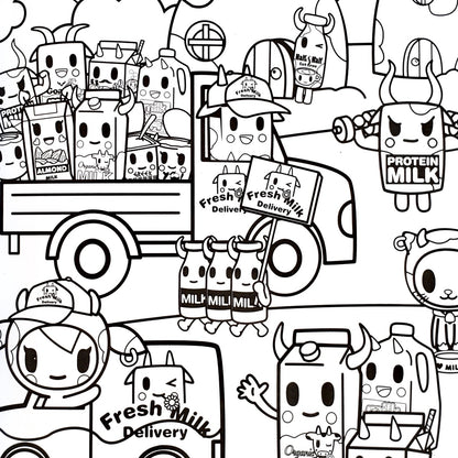 tokidoki coloring book moofia inside page