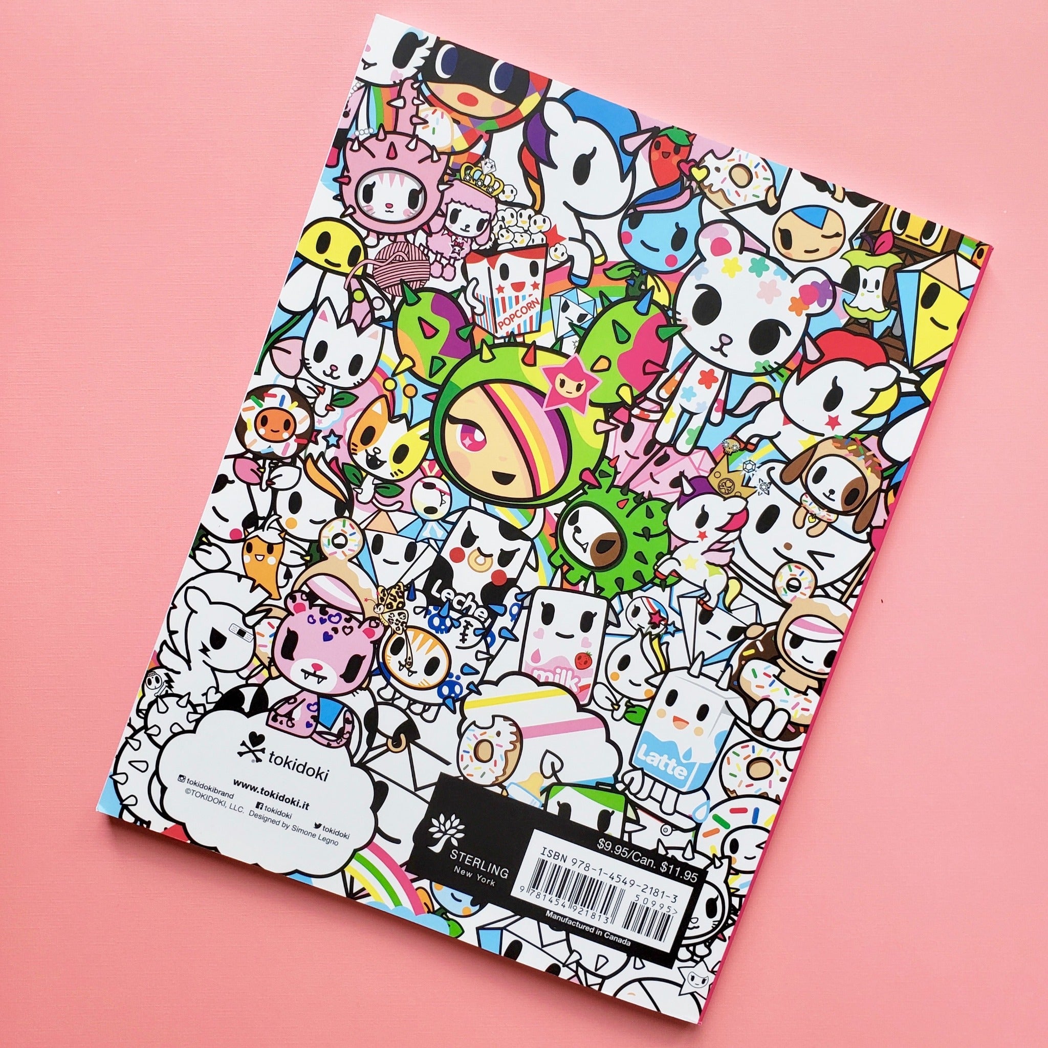 tokidoki coloring book back cover
