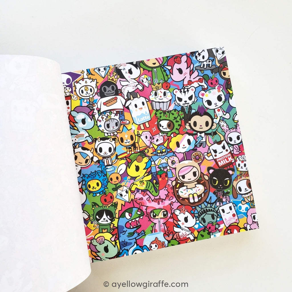tokidoki origami paper inside page character color patten