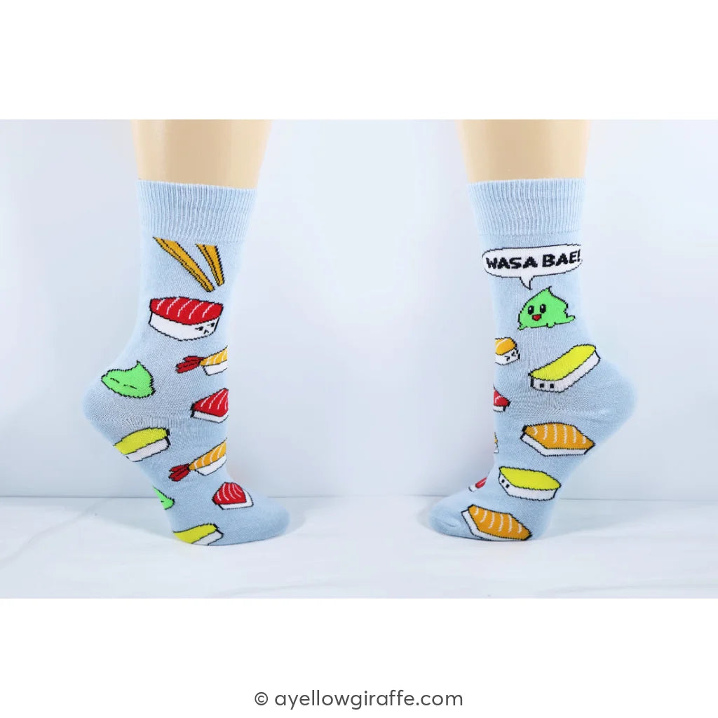 Wasabae Sushi Socks Apparel