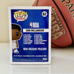 Funko POP! NBA New Orleans Pelicans Zion Williamson 62 (back of box)