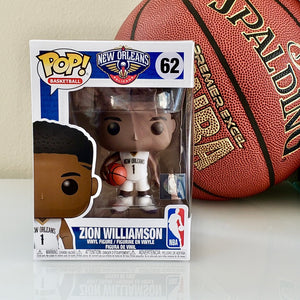 Funko POP! NBA New Orleans Pelicans Zion Williamson 62 (box front)